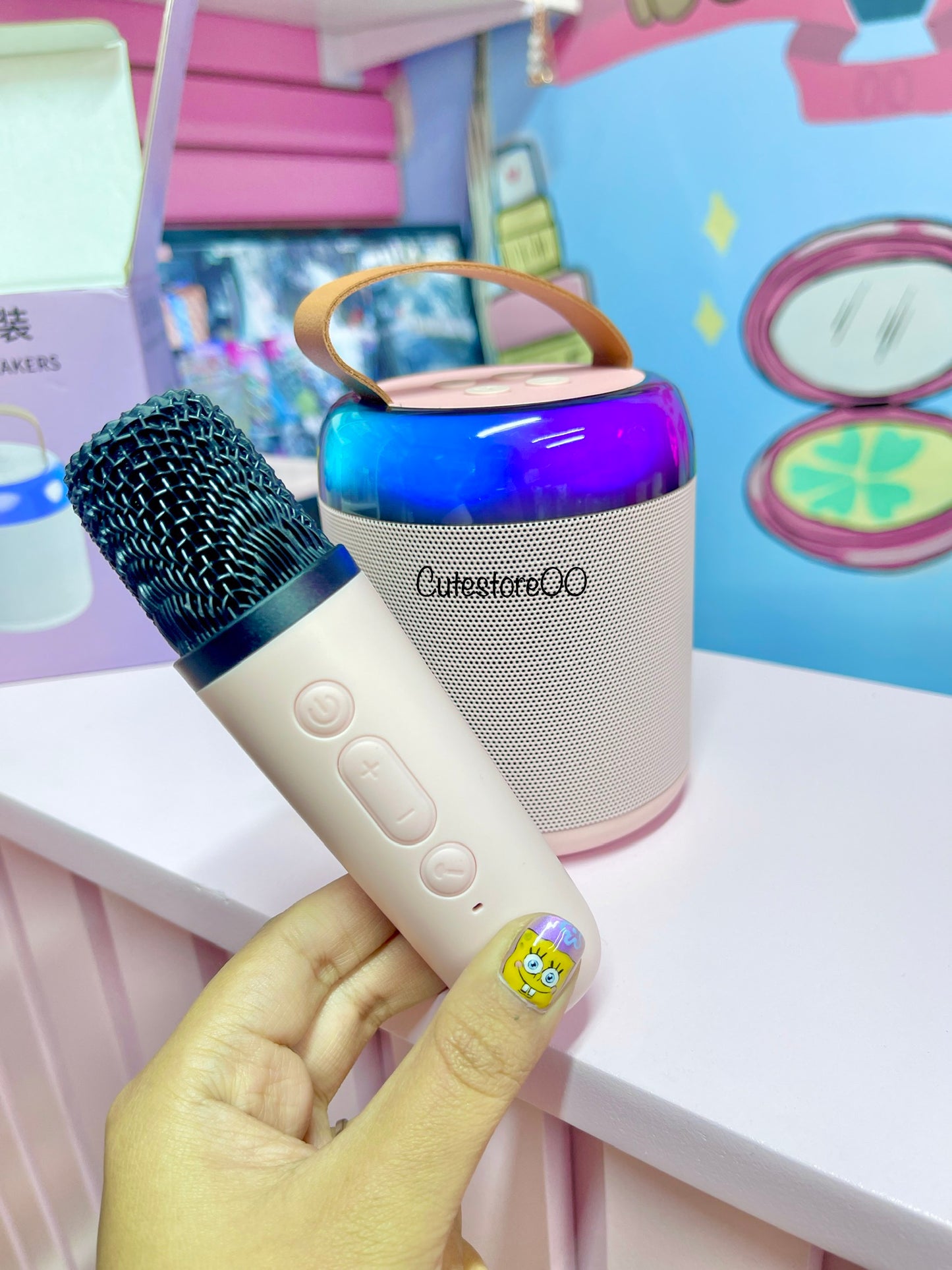 Mini karaoke / bocina Bluetooth con un micrófono 🎤