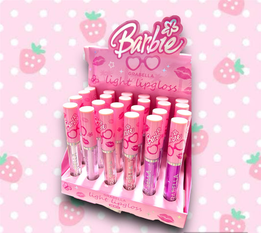 Gloss de Barbie 💗 en tubo con brillitos ✨✨