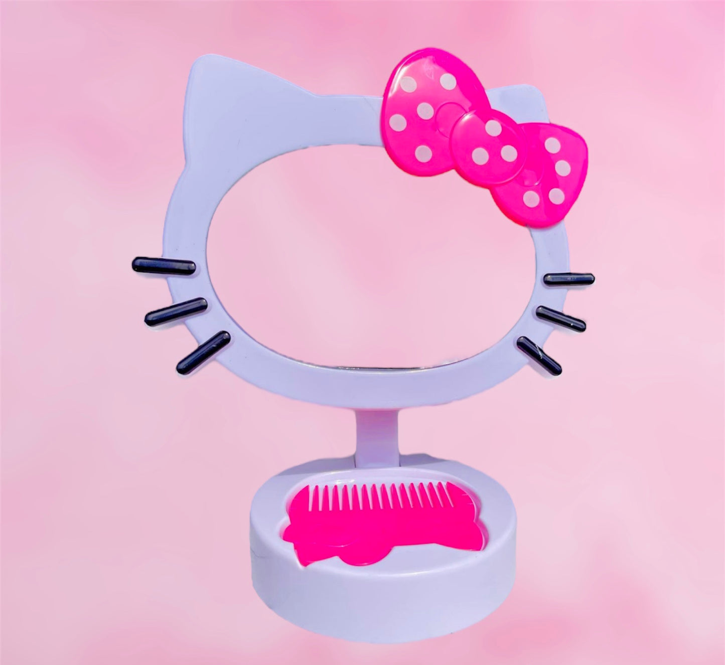 Espejo de tocador con cepillo hello Kitty