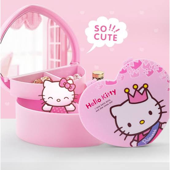 Organizador/joyero Hello Kitty (presentación al azar) en forma de corazón ♥️
